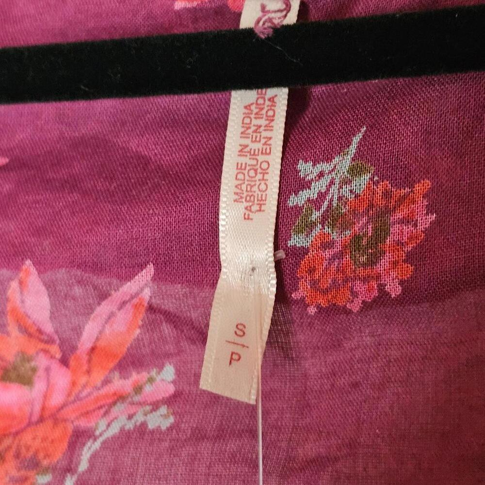 NWT Free People Women's Red/Floral Blouse Size Small - Picture 4 of 6